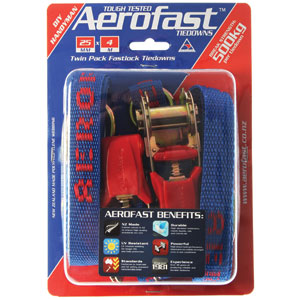 Aerofast Tiedown Ratchet 4m x 25mm TWIN PACK