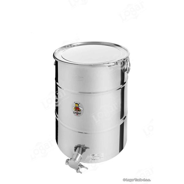 Logar 100kg Honey Tank - Air Tight Lid & Stainless Steel Gate