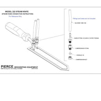 Pierce Steam Uncapping Knife - Hoses & Fitting Included